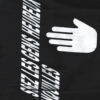 tee shirt noir grandefille visuel laissez les gens heureux tranquilles sérigraphie