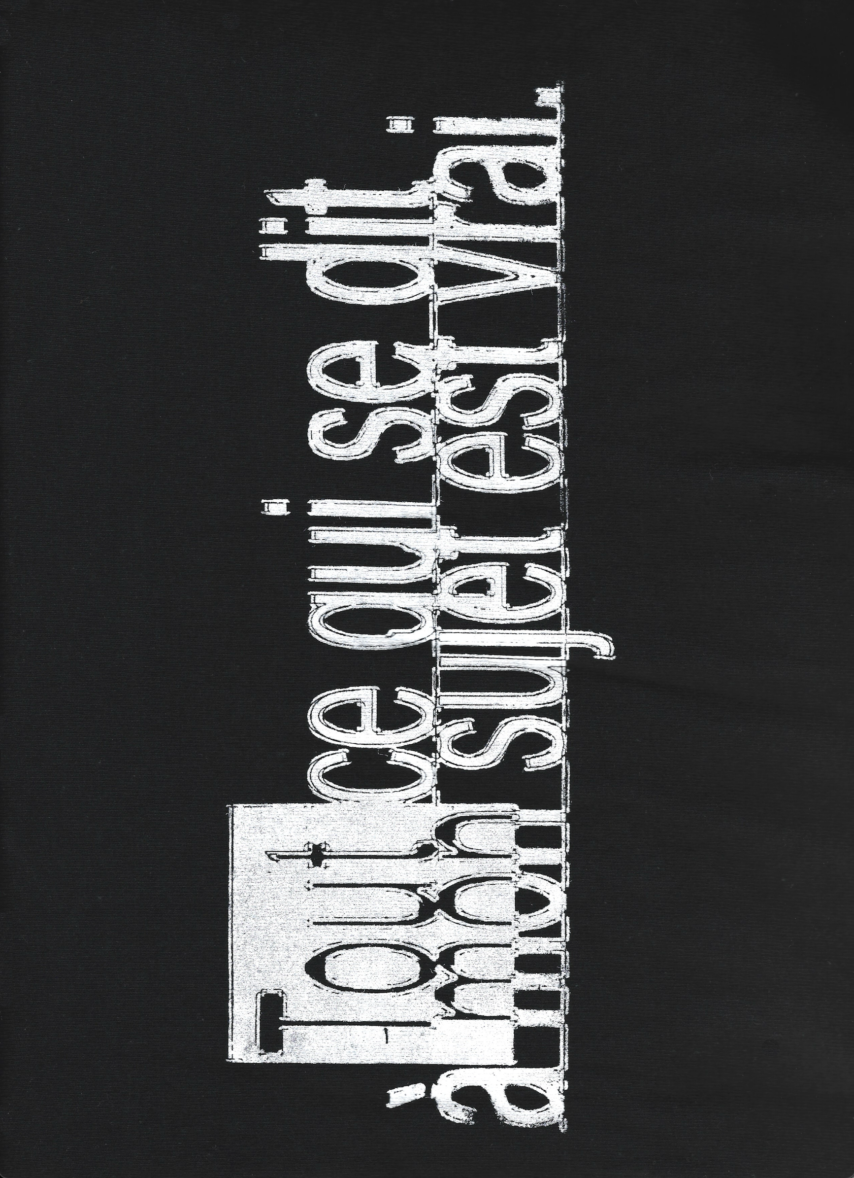 tee shirt noir grandefille visuel tout est vrai sérigraphie