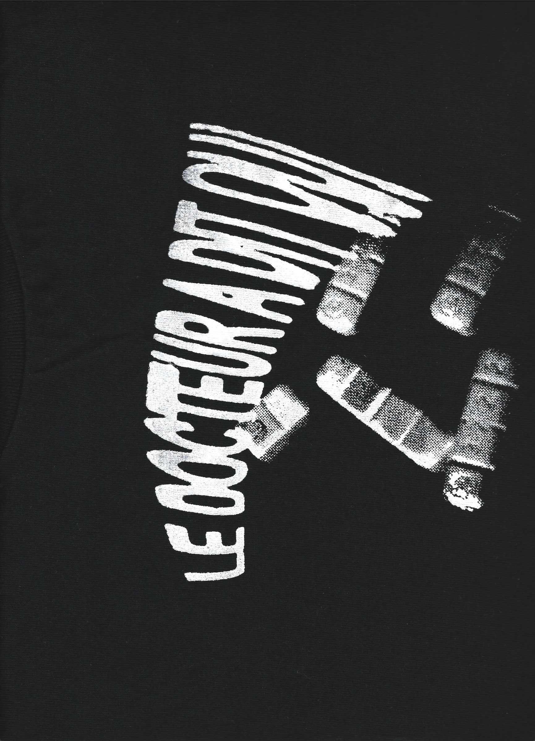 tee shirt noir grandefille visuel le docteur a dit oui sérigraphie