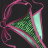 Culotte bikini imprimé zèbre, liens latéraux à nouer. Se porte seule ou superposée. Précommande ouverte