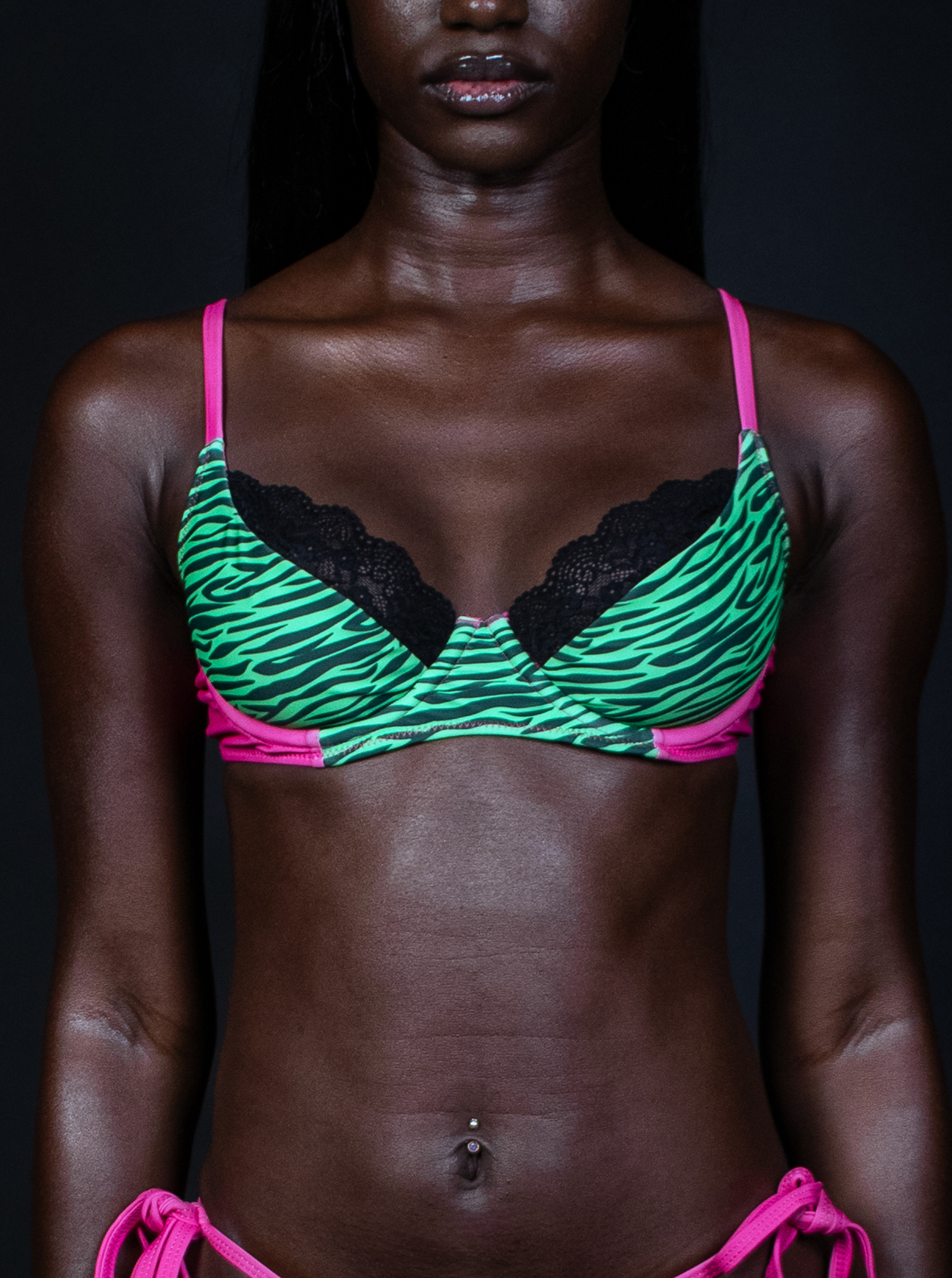 Bralette bikini zèbre imprimé Précommande | GRANDEFILLE X CHN.HAI