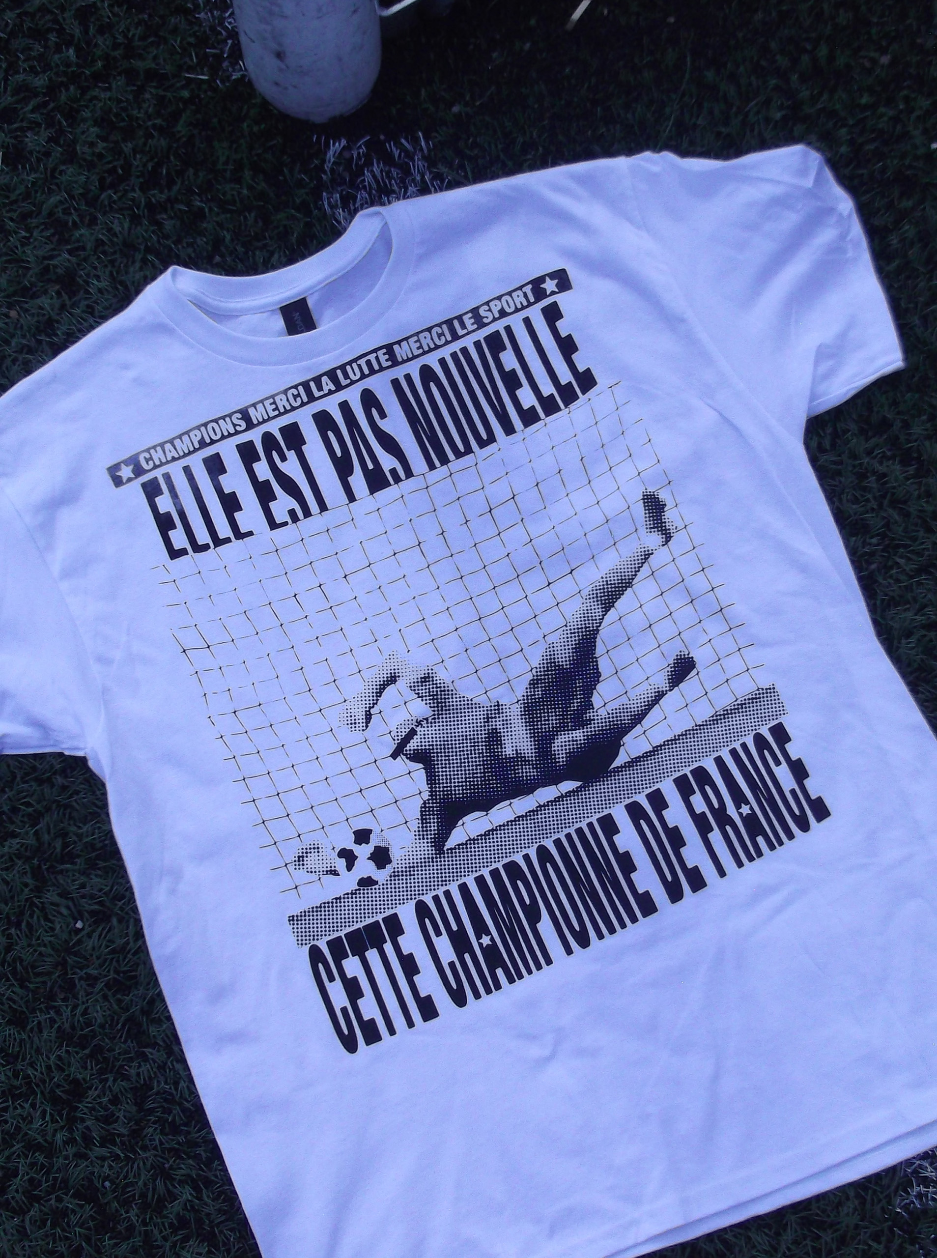 t shirt serigraphie nouvelle france football grandefille